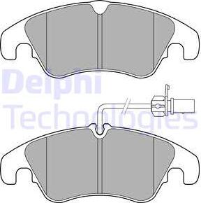 Delphi LP3152-18B1 - Комплект спирачно феродо, дискови спирачки vvparts.bg