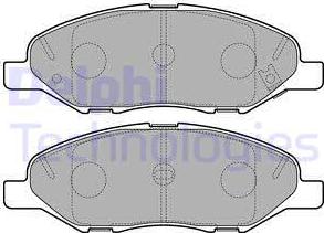 Delphi LP3169 - Комплект спирачно феродо, дискови спирачки vvparts.bg