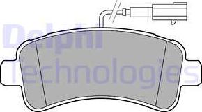 Delphi LP3185 - Комплект спирачно феродо, дискови спирачки vvparts.bg