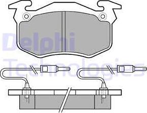 Delphi LP382 - Комплект спирачно феродо, дискови спирачки vvparts.bg