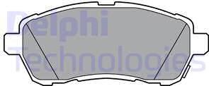 Delphi LP3364 - Комплект спирачно феродо, дискови спирачки vvparts.bg