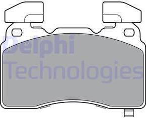 Delphi LP3366 - Комплект спирачно феродо, дискови спирачки vvparts.bg