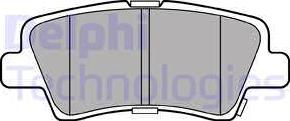 Delphi LP3309 - Комплект спирачно феродо, дискови спирачки vvparts.bg