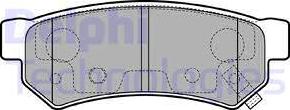 Delphi LP3305 - Комплект спирачно феродо, дискови спирачки vvparts.bg