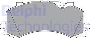 Delphi LP3307 - Комплект спирачно феродо, дискови спирачки vvparts.bg