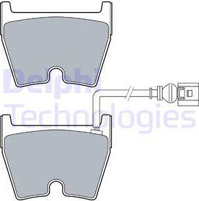 Delphi LP3266 - Комплект спирачно феродо, дискови спирачки vvparts.bg