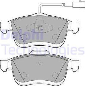 Delphi LP3270 - Комплект спирачно феродо, дискови спирачки vvparts.bg