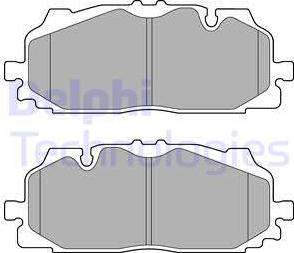 Delphi LP3272 - Комплект спирачно феродо, дискови спирачки vvparts.bg