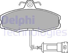 Delphi LP249 - Комплект спирачно феродо, дискови спирачки vvparts.bg