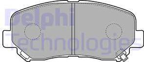 Delphi LP2481 - Комплект спирачно феродо, дискови спирачки vvparts.bg
