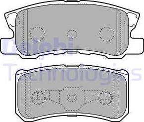 Delphi LP2483 - Комплект спирачно феродо, дискови спирачки vvparts.bg