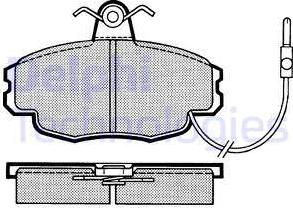 Delphi LP248 - Комплект спирачно феродо, дискови спирачки vvparts.bg