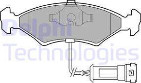 Delphi LP255 - Комплект спирачно феродо, дискови спирачки vvparts.bg