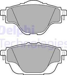 Delphi LP2509 - Комплект спирачно феродо, дискови спирачки vvparts.bg