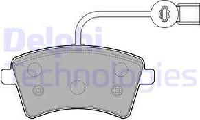 Delphi LP2504 - Комплект спирачно феродо, дискови спирачки vvparts.bg