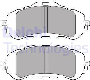 Delphi LP2506 - Комплект спирачно феродо, дискови спирачки vvparts.bg