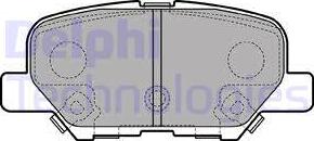 Delphi LP2501 - Комплект спирачно феродо, дискови спирачки vvparts.bg