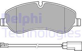 Delphi LP2661 - Комплект спирачно феродо, дискови спирачки vvparts.bg