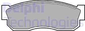 Delphi LP261 - Комплект спирачно феродо, дискови спирачки vvparts.bg