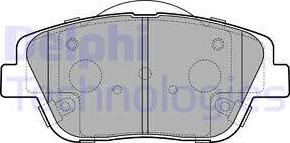 Delphi LP2688 - Комплект спирачно феродо, дискови спирачки vvparts.bg