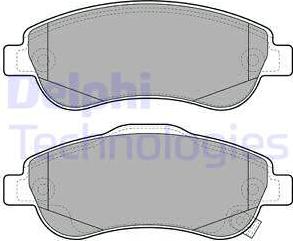 Delphi LP2093-18B1 - Комплект спирачно феродо, дискови спирачки vvparts.bg