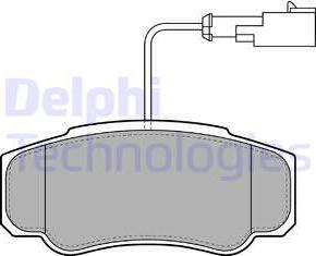 Delphi LP2054 - Комплект спирачно феродо, дискови спирачки vvparts.bg