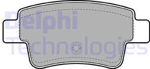 Delphi LP2055 - Комплект спирачно феродо, дискови спирачки vvparts.bg
