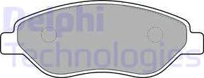 Delphi LP2010-18B1 - Комплект спирачно феродо, дискови спирачки vvparts.bg