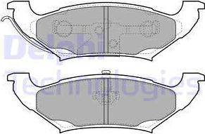 Delphi LP2085 - Комплект спирачно феродо, дискови спирачки vvparts.bg