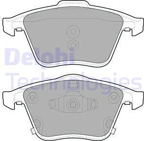 Delphi LP2025 - Комплект спирачно феродо, дискови спирачки vvparts.bg