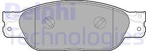 Delphi LP2020 - Комплект спирачно феродо, дискови спирачки vvparts.bg