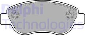 Delphi LP2075 - Комплект спирачно феродо, дискови спирачки vvparts.bg