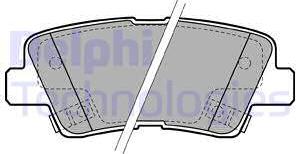 Delphi LP2195 - Комплект спирачно феродо, дискови спирачки vvparts.bg