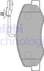 Delphi LP2192 - Комплект спирачно феродо, дискови спирачки vvparts.bg