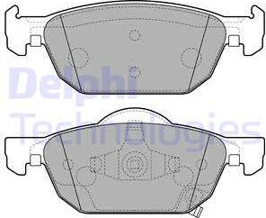 Delphi LP2144 - Комплект спирачно феродо, дискови спирачки vvparts.bg