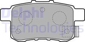 Delphi LP2145 - Комплект спирачно феродо, дискови спирачки vvparts.bg