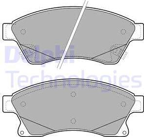 Delphi LP2142 - Комплект спирачно феродо, дискови спирачки vvparts.bg