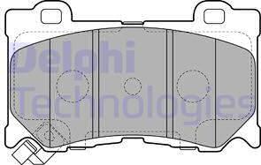 Delphi LP2156 - Комплект спирачно феродо, дискови спирачки vvparts.bg