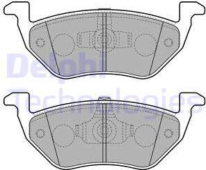 Delphi LP2158 - Комплект спирачно феродо, дискови спирачки vvparts.bg