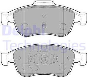 Delphi LP2152 - Комплект спирачно феродо, дискови спирачки vvparts.bg