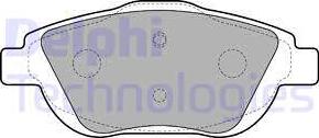 Delphi LP2164-18B1 - Комплект спирачно феродо, дискови спирачки vvparts.bg