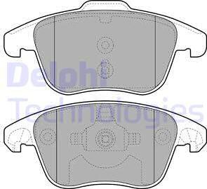 Delphi LP2100-18B1 - Комплект спирачно феродо, дискови спирачки vvparts.bg