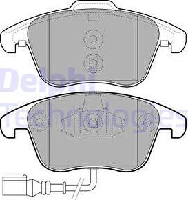 Delphi LP2110 - Комплект спирачно феродо, дискови спирачки vvparts.bg