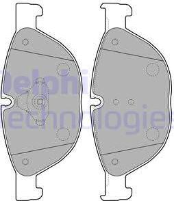 Delphi LP2189 - Комплект спирачно феродо, дискови спирачки vvparts.bg