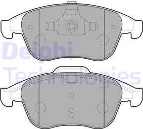 Delphi LP2181 - Комплект спирачно феродо, дискови спирачки vvparts.bg