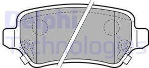 Delphi LP2188 - Комплект спирачно феродо, дискови спирачки vvparts.bg