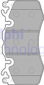 Delphi LP2187 - Комплект спирачно феродо, дискови спирачки vvparts.bg