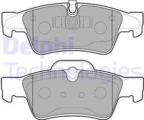 Delphi LP2124 - Комплект спирачно феродо, дискови спирачки vvparts.bg