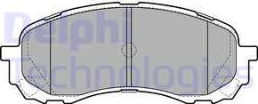 Delphi LP2128 - Комплект спирачно феродо, дискови спирачки vvparts.bg