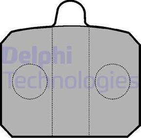 Delphi LP235 - Комплект спирачно феродо, дискови спирачки vvparts.bg